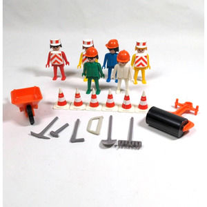 Vintage 1974 Playmobil System Construction Set Road Crew 5 Crew + accessories